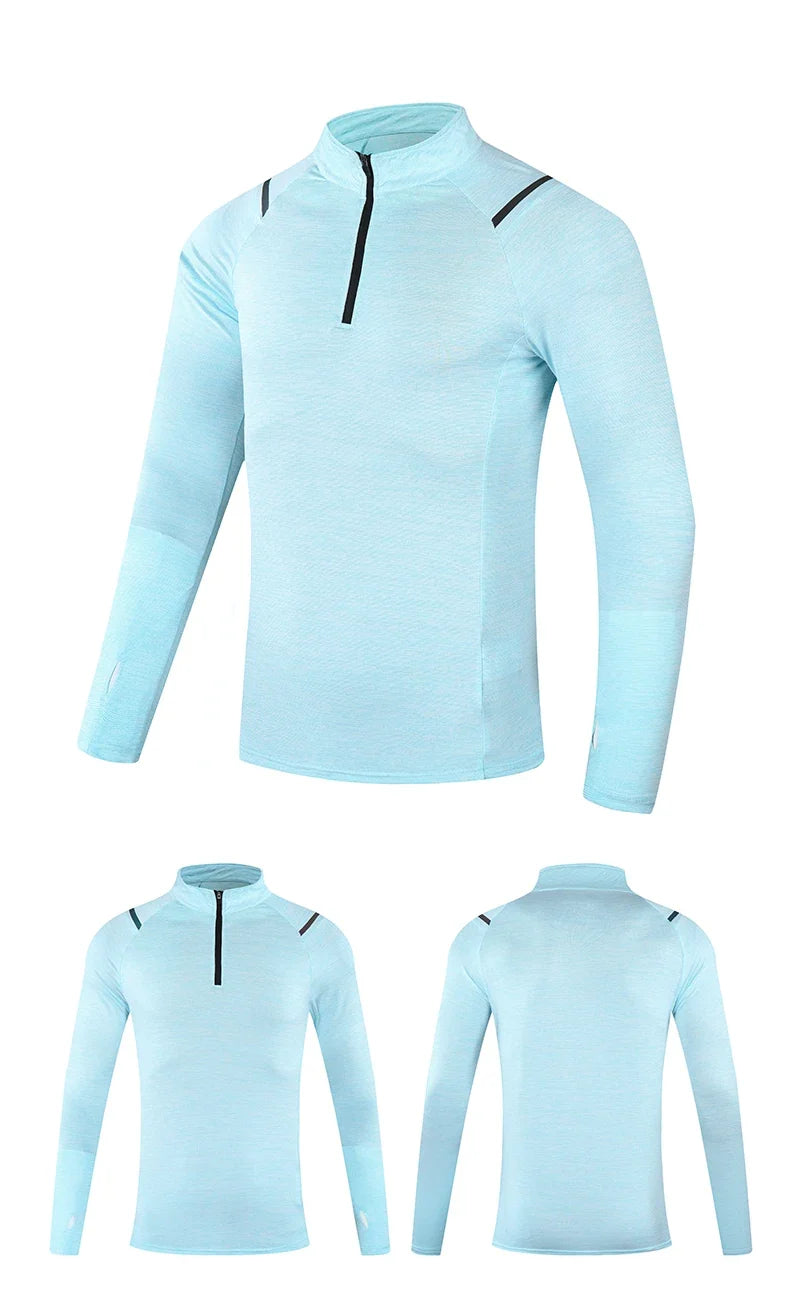 Autumn New Unisex Long Sleeve T-shirt Men Sweatshirt Fitness Shirt Tight Upperwear Anti-sweat Breathable Running Top ﻿