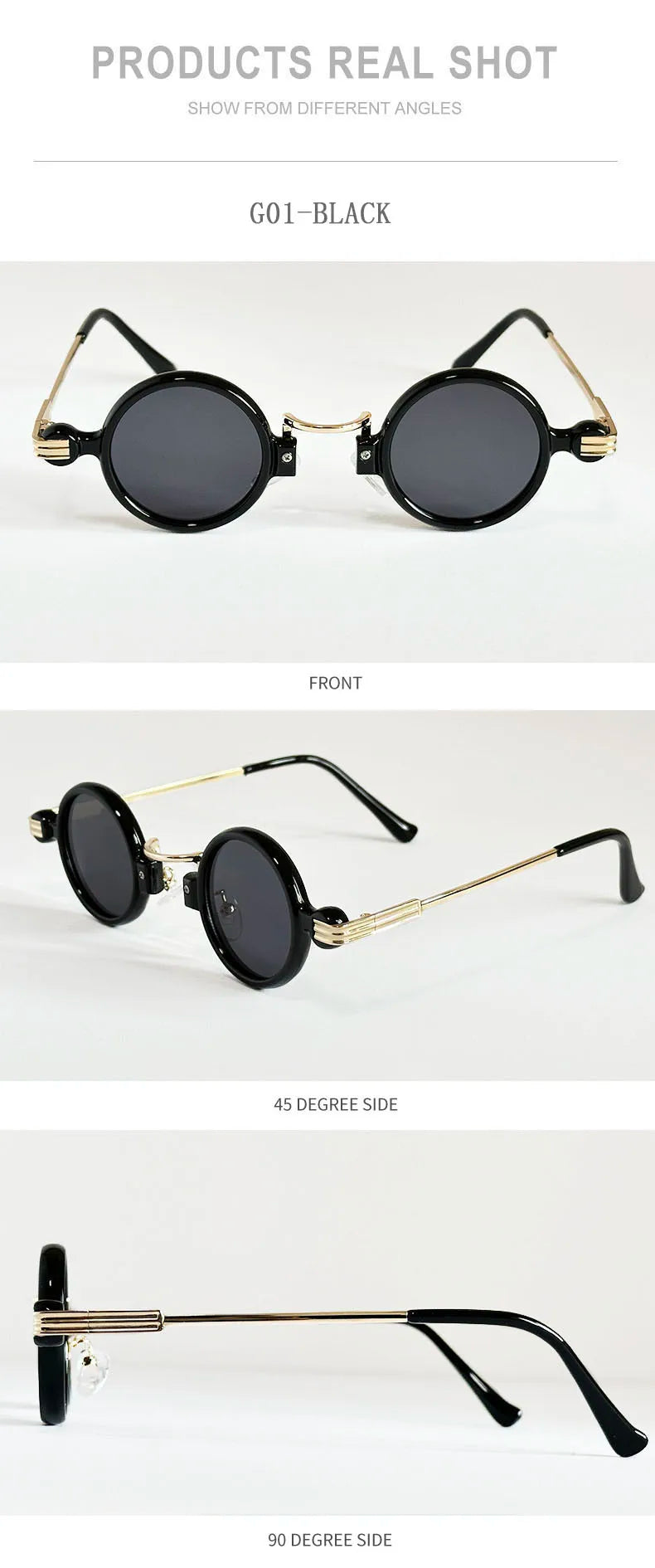 Small Round Punk Sunglass Men Vintage Vacation Steampunk Sunglasses Women Trendy Retro Fashion Glasses Gafas De Sol Hombre Vasos