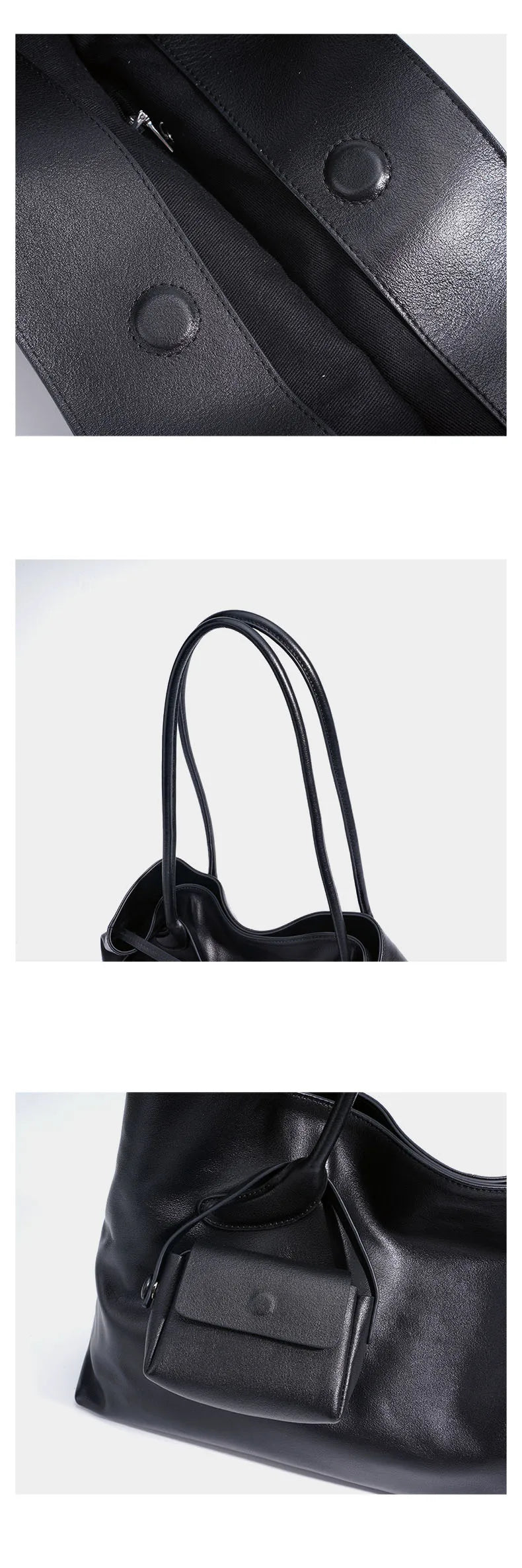 2026 Women's Top Grain Leather Tote Indie Inspired Shoulder Purse Large Capacity Commuting Crossbody Bag Contemporary Daily Use