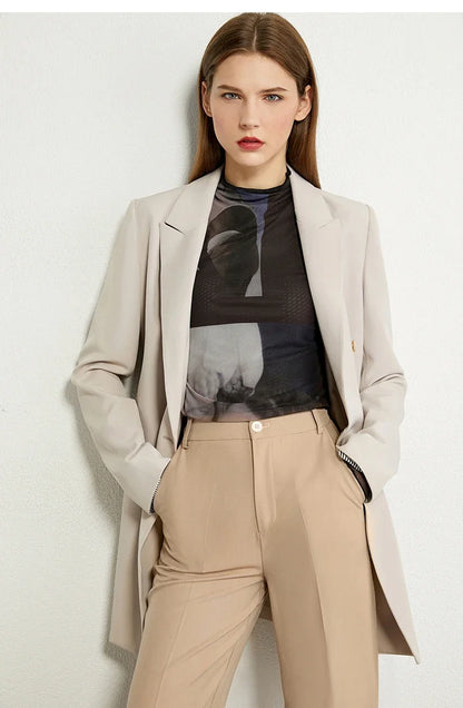 Minimalism Long sleeve T-shirts for Women 2025 Autumn New Bottoming Shirt Mesh Printing Inside Slim Trendy Tops 12421003