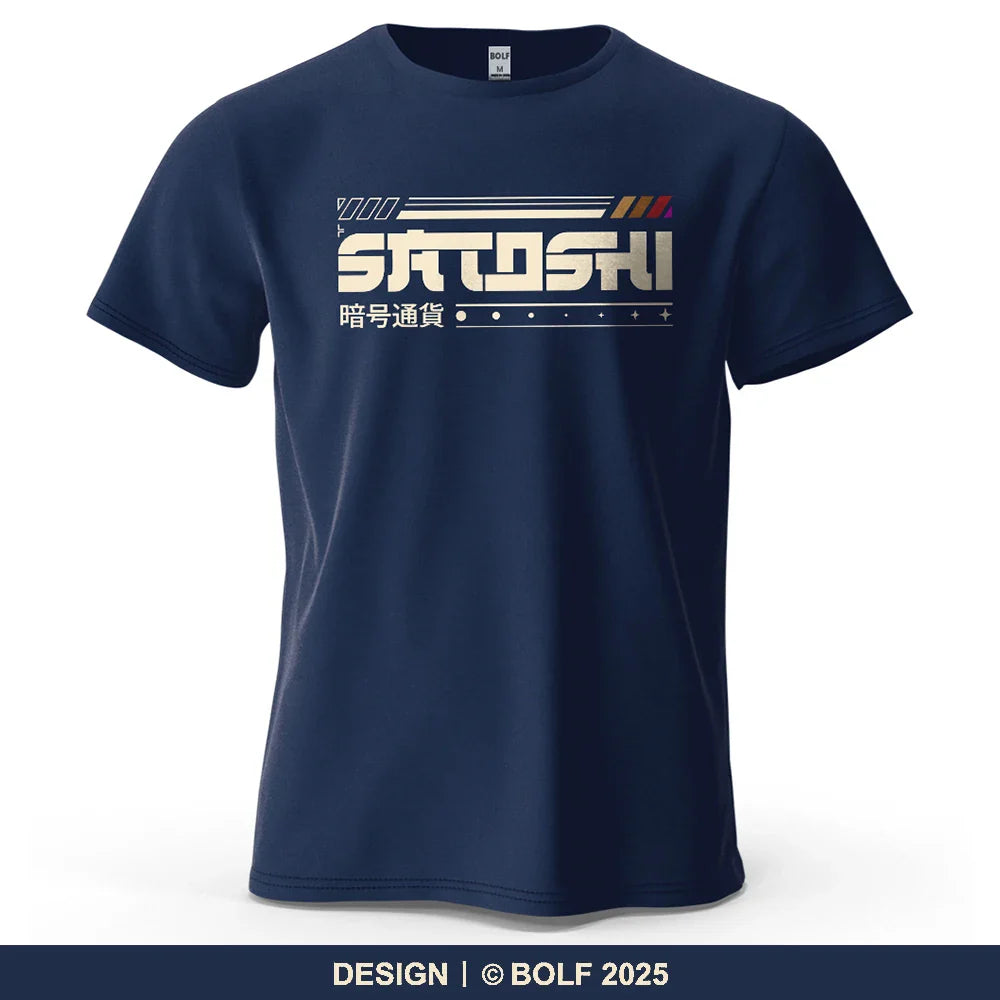 Satoshi and Crypto Printed Men's T-Shirt 100% Cotton Oversized Tech Theme Outfits Graphic Tees for Women Tops Tees Streetwear
