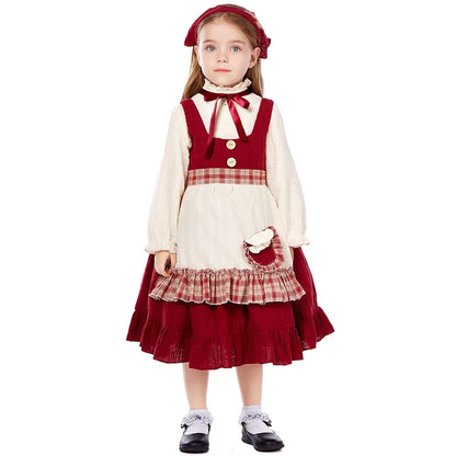 Children Selling Matches Little Girls Cosplay Costumes Stage Plays Rural Farms Maids Commoners Poor People's Halloween clothes