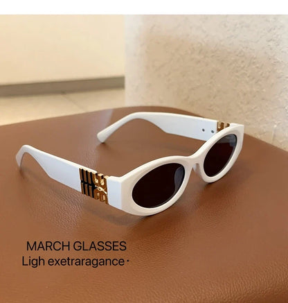 2024 New Fashion Oval Sunglasses Women Men Trendy Cool Sun Glasses Ladies Street Shot Retro Premium Eyewears Gafas De Sol UV400