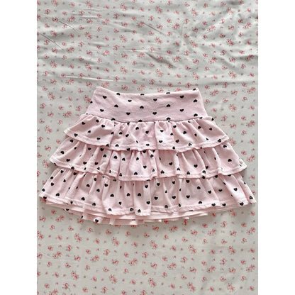 Women Cute Lace Ruffles Party Mini Skirts Harajuku Y2k Faldas Mujer Lolita Style Princess Vintage Cake Skirt Sweet Kawaii