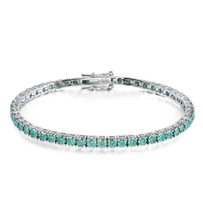 3/4/5mm Pass Diamond Test Moissanite Tennis Bracelets for Women Men Original 925 Sterling Silver Bangles with Certificate