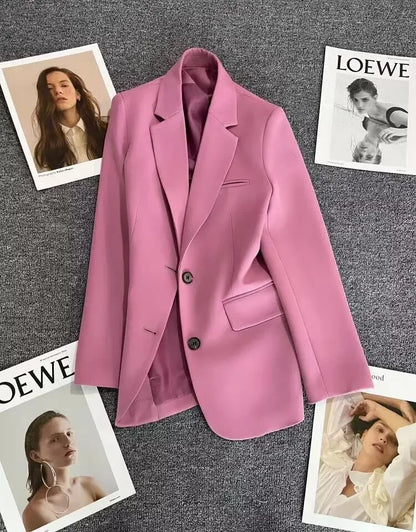 New Spring Suit 2025 Suit Jacket for Women with Small Temperament and High-end Feel Loose Casual Chic Elegant Fashion Coat Top