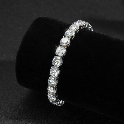 6.5mm D Color Moissanite Tennis Bracelets 4 Prong Setting Classic Trendy Women Man Fine Jewelry s925 Sliver Bracelet