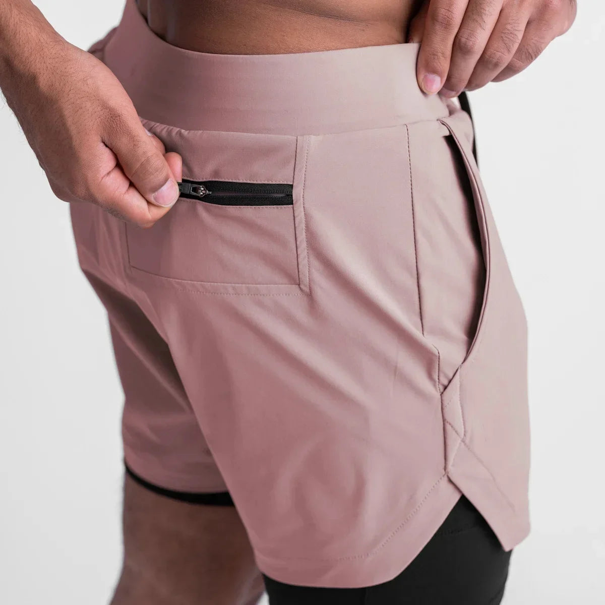 Fashion Gym Shorts for Men Clothing Casual Sweatpants Outdoor Running and Cycling Breathable Double-layer Shorts Men