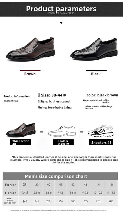 Leather Shoes For Man Genuine Leather Casual Shoes Fashion Business Oxford Shoes High Quality Designer Work Shoes