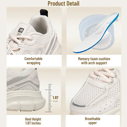 Women Sports Shoes Outdoor Lightweight Breathable Jogging Sneakers Female Casual Mesh Anti-slip Lace Up Running Shoes
