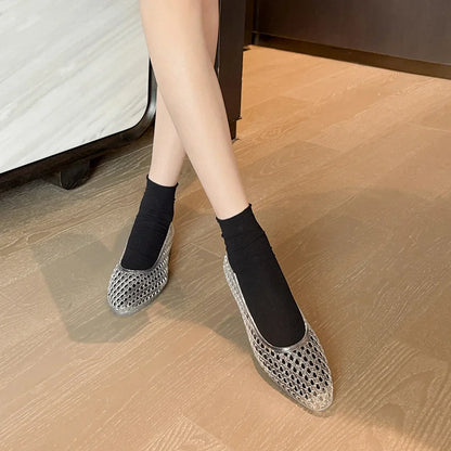 Kids'Casual Shoes Sandals Summer Princess Jelly Shoes Baotou Beach Shoes Soft soled Crystal Shoes New Style Size 35-40