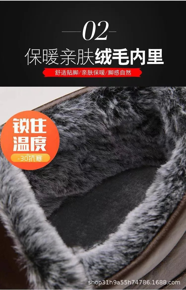 Boots men's snow outdoor  shoes men's winter boots hiking ankle boots waterproof  shoes work  2025