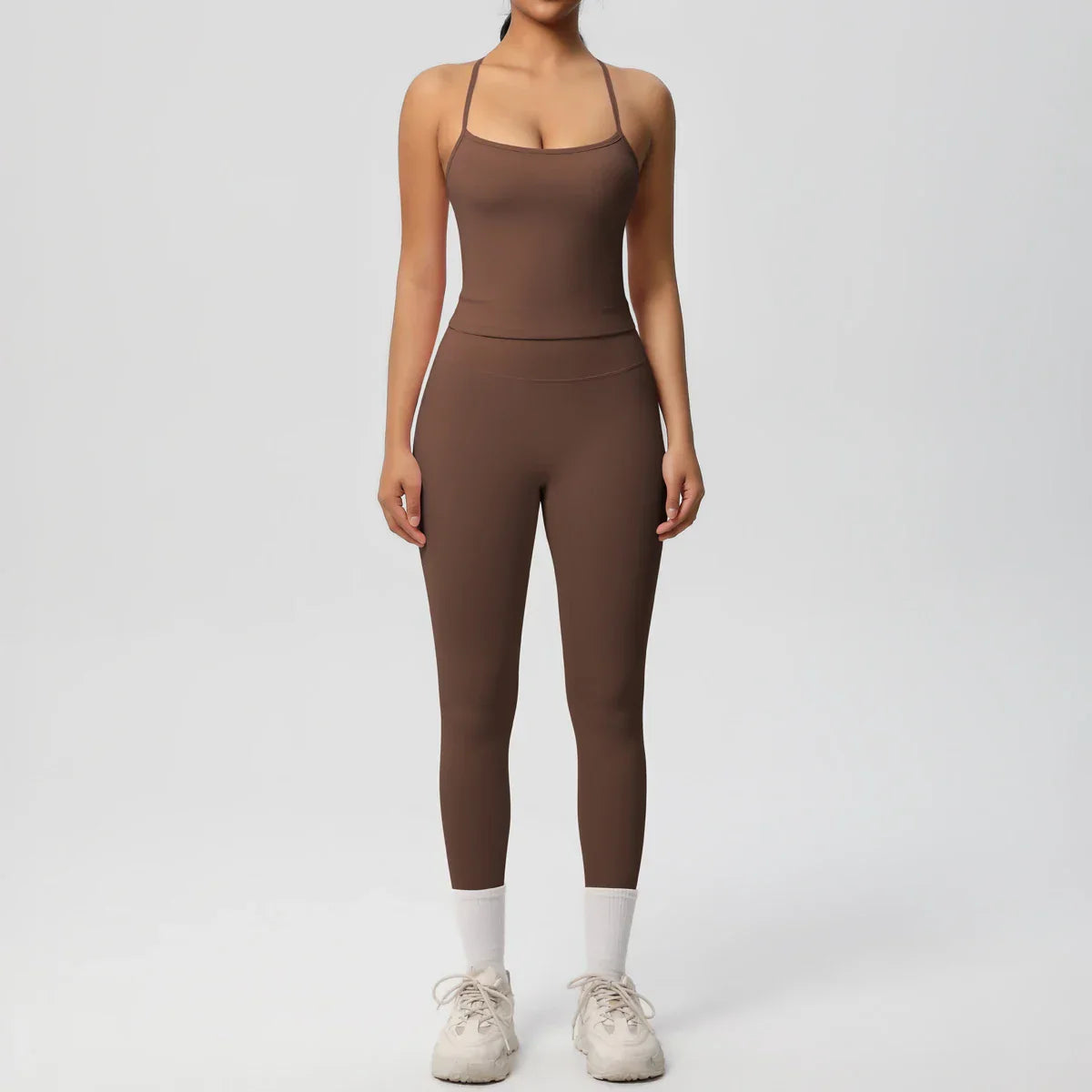 2PCS Yoga Set Nude Feeling Workout Sets Women Tracksuit Gym Push Up Fitness Running Workout Sportwear Sport Bra Leggings Suit