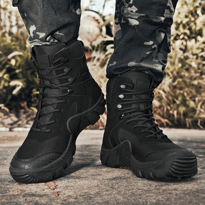 Outdoor High Top Mens Hiking Boots Waterproof Men Trekking Boots Hunting Sneakers Mountain Climbing Boots Botas Tacticas Hombre