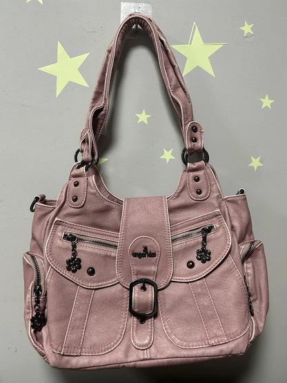 Vintage Women Handbags PU Shoulder Bag Satchel Top-handle Shoulder Bag Fashion Dumpling Pack Multi-pockets Shoulder Bags