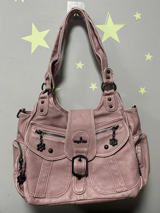 Vintage Women Handbags PU Shoulder Bag Satchel Top-handle Shoulder Bag Fashion Dumpling Pack Multi-pockets Shoulder Bags