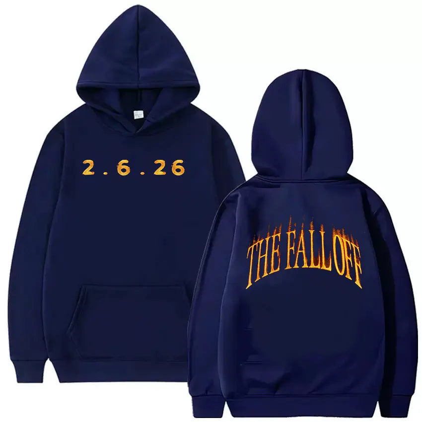 The Fall Off New Album 2.6.26 Print Hoodie Men Women Fashion Fleece Oversized Sweatshirt Hip Hop Clothing Pullover Hooded