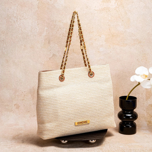 Fashion Classic Retro Stripe Women's New Chain Bag Large Capacity PP Material Women's Shoulder Bag