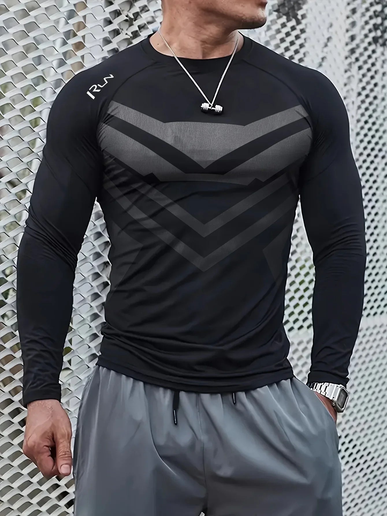 Men's Quick Dry Athletic Muscle Fit T-shirt, Men's Breathable Compression T-shirt, Comfy Top For Summer Sport