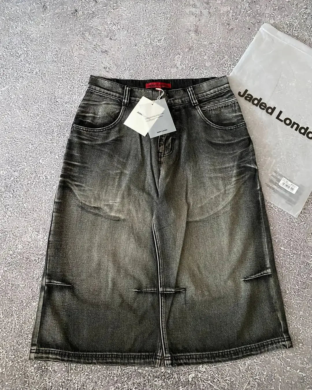 Cowboy shorts with rivet design and street wing pattern fashionable high waisted wide leg pants for Y2K knee length pants