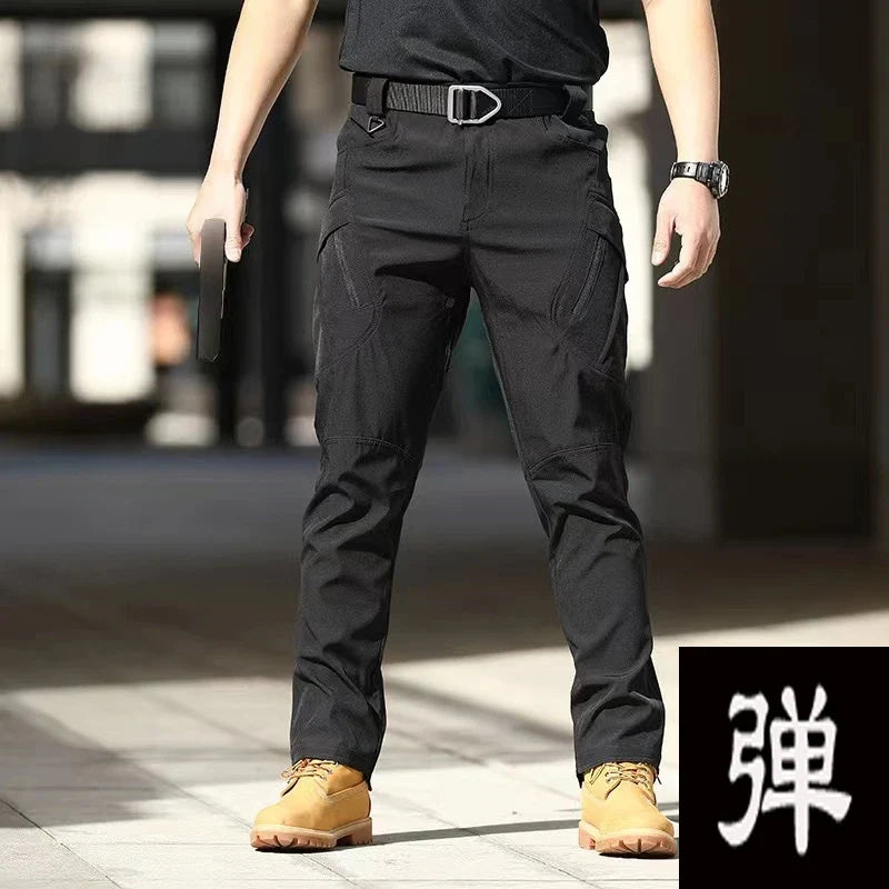 Men's Military Cargo Elastic Camping Hiking Trekking Climbing Outdoor Sports Trousers Spring Autumn Tactical Quick Dry Pants