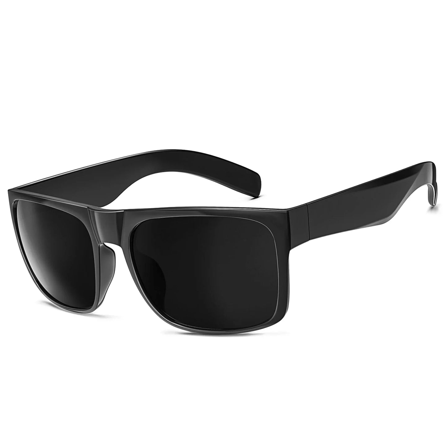 XL Extra Large Glasses Super Dark Black Sunglasses for Big Wide Head Men Square Sun Glasses 149mm W8004