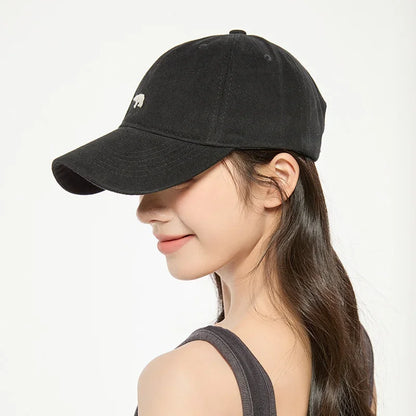 Spring Summer Baseball Cap for Women and Men Polar Bear Embroidery Hip Hop Snapback Caps Cotton Sun Hats Unisex Casual Visor Hat