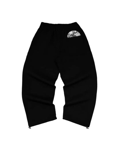 High street hip-hop men suit fashionable and popular embroidered design pullovers Gothic Harajuku loose casual suit tracksuit