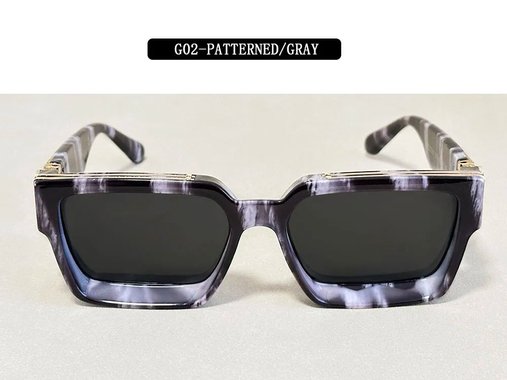 Senior Square Sunglass Men Vintage Millionaire Sunglasses Women Silver Retro Fashion Glasses Dropshipping Gafas De Sol Hombre
