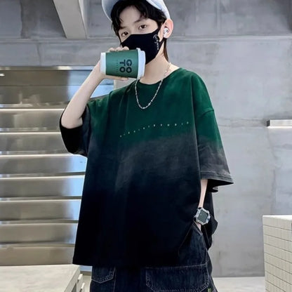 2026 New Boys Summer Streetwear T-Shirt Thin Cotton Casual Summer Half Sleeve Kids Casual Tops
