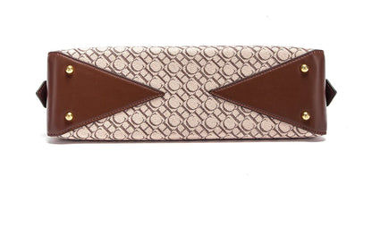 Designer Geometric Leather Totes Luxurious Bags in  Artistic Patterns Leather Ergonomic Straps Combine Modern Versatility