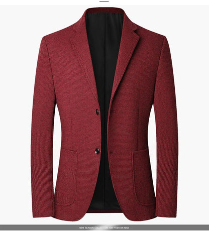 2025 Spring and Autumn New Six Color Checkered Non-iron  Suit Jackets for Men, Royal Blue Casual Blazer Masculino /blazer Hombre