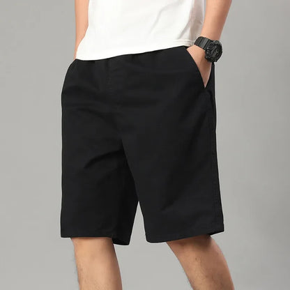 Men's Elastic Waist Casual Shorts Summer Light Weight Sweat Shorts Relaxed Fit Work Shorts Loose Casual Jogger Short