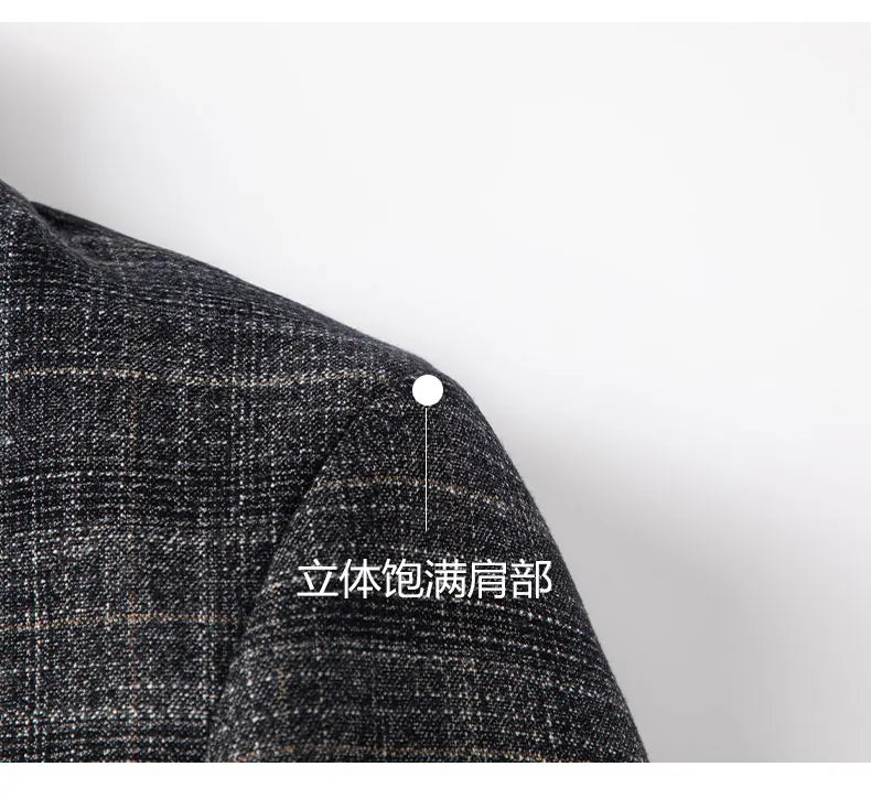 2025 Men's Slim Fit Business Casual Blazer High Quality Fashion All-in-One Banquet Korean Style Handsome Trend for All Seasons