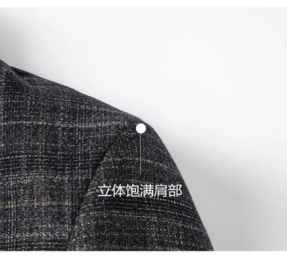 2025 Men's Slim Fit Business Casual Blazer High Quality Fashion All-in-One Banquet Korean Style Handsome Trend for All Seasons