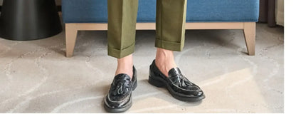 British Style Naples Men's High-end Linen Pants High Waist Straight Slim Fit Casual Trousers High Quality Solid Social Suit Pant