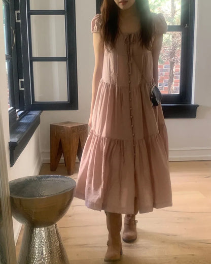 Spring 2025 Chic A-Line Dr Korean Sle Long Svel Women's Faionable Gown Ele Personali Commute Suitable Dr