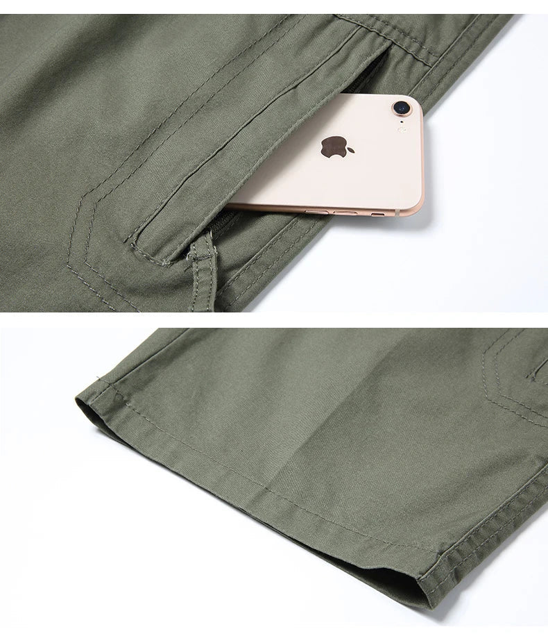 Plus Size Men's Shorts Casual Cargo Shorts Summer Cotton Work Shorts Outdoor Sweatpants Cool Breathable