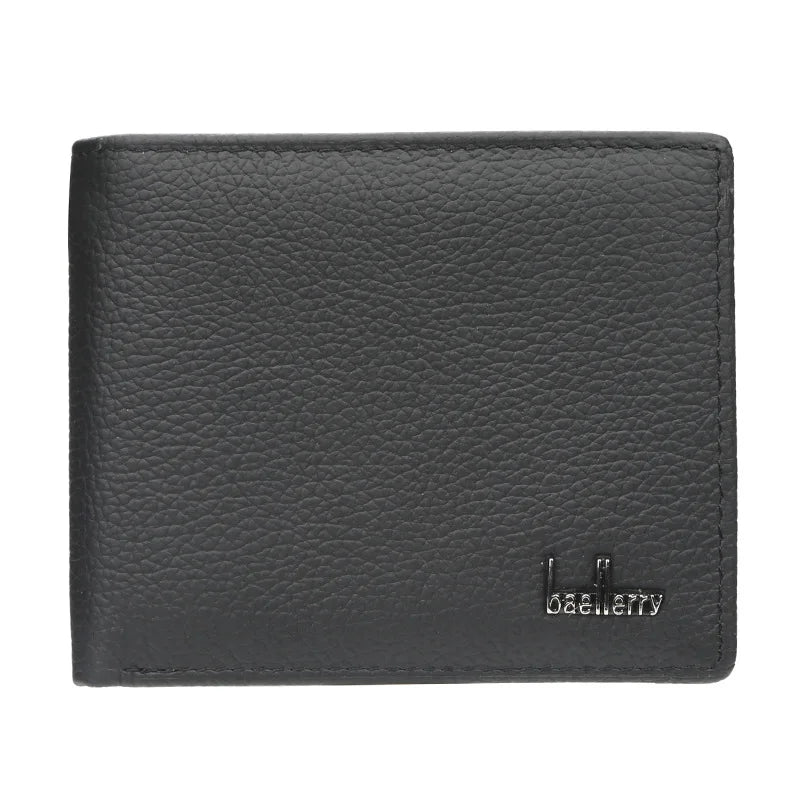 Men Genuine Cow Leather Wallet Card Holder Male Purse Short with Coin Pocket Leather Wallets for Men