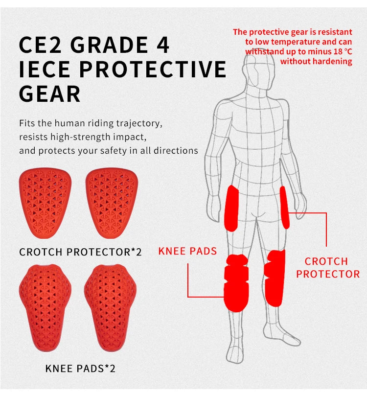 New Black Motorcycle Pants Riding Men Equipemt Summer Breathable Trousers With CE Protection Armor Wearing Gears Accessories