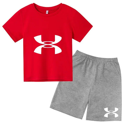2-13Y Kids Spring & Autumn Casual Cartoon & Letter Print 2-Piece Set Hoodie & Jogging Pants Tracksuit Outfits for Boys & Girls