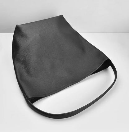 Bucket Bag Large Women's Bag Tote Bag Shoulder Bag Luxury Designer Genuine Leather Handbag Japanese Popular Bag Soft Row