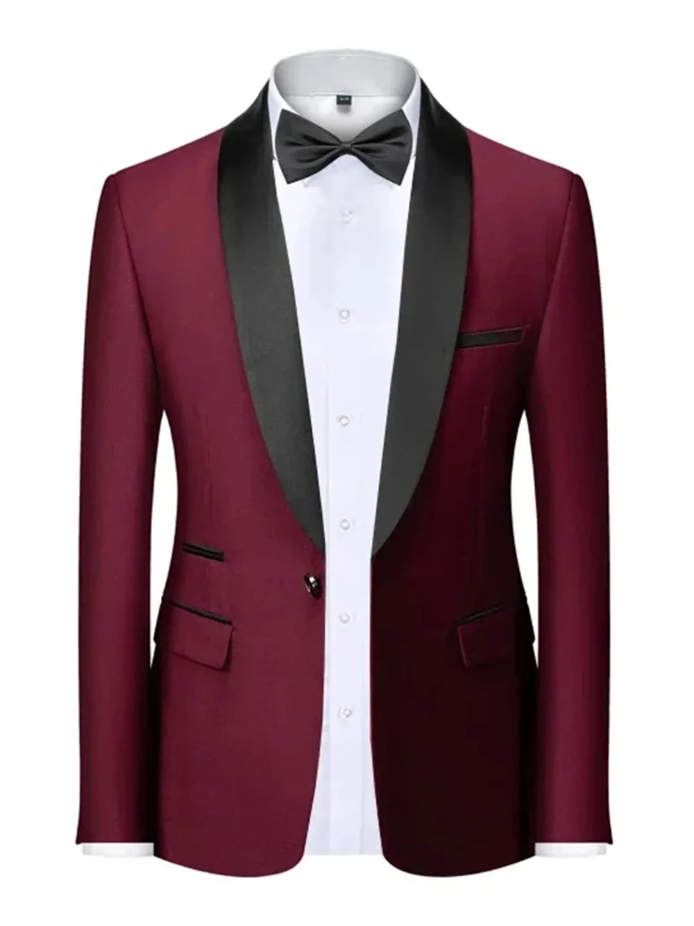 Mens Blazer Slim Fit Suit Jacket 1 Button Velvet Shawl Collar Wedding Formal Suit Jacket