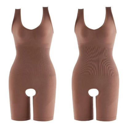 Shapewear One-Piece Body Sculpting Underwear Large Size Hip Lifting Tummy Control Open Bottom Briefs Comfortable Underwear