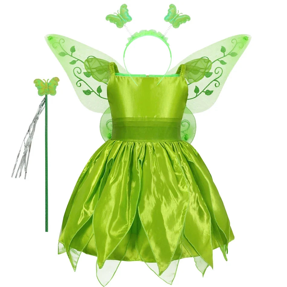 Elsa Anna Kid Princess Girls Dress Rapunzal  Kids Cosplay Halloween Vestidos Children Costume Birthday Party Dress