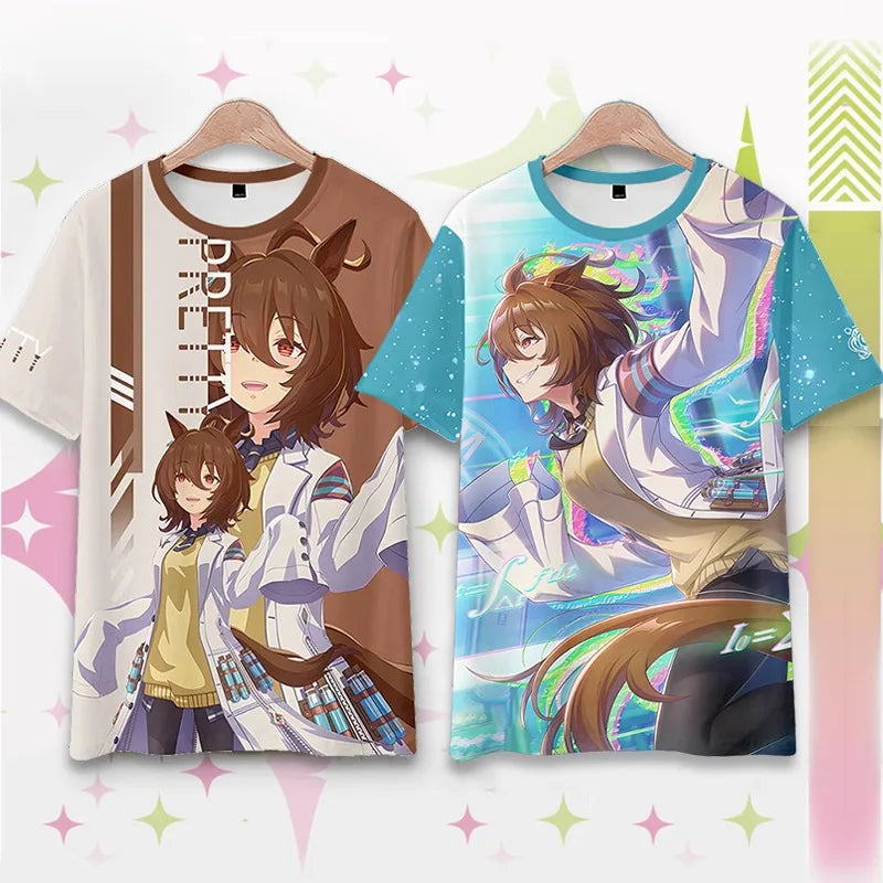 Umamusume Agnes Tachyon Japanese Game T-Shirts Anime Men Women Tee Shirt Short SleeveT Shirt Plus Size Tops