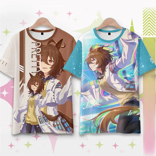 Umamusume Agnes Tachyon Japanese Game T-Shirts Anime Men Women Tee Shirt Short SleeveT Shirt Plus Size Tops