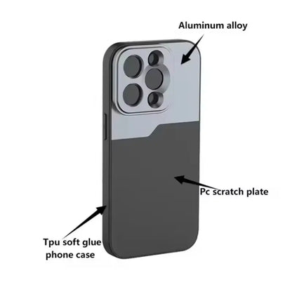 Mini Vlog 17MM Thread Lens Mount Phone Case for iPhone 17 Pro Max Air Protective Cover Anamorphic Macro Wide Angle Lens Mount