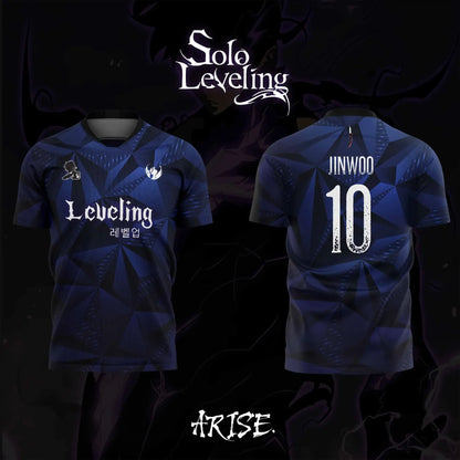 2026 Bandai Solo Leveling Anime SUNG JINWOO NO.10 3D Print Football Jersey for Men's Tshirt Summer Sports Casual Tees Kids Kids