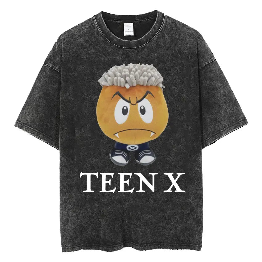 Retro Washed Playboi Carti I AM MUSIC Logo T Shirt Opium Ken Carson Narcissist Tour Antagonist Rap T-shirts Men's Oversized Tees
